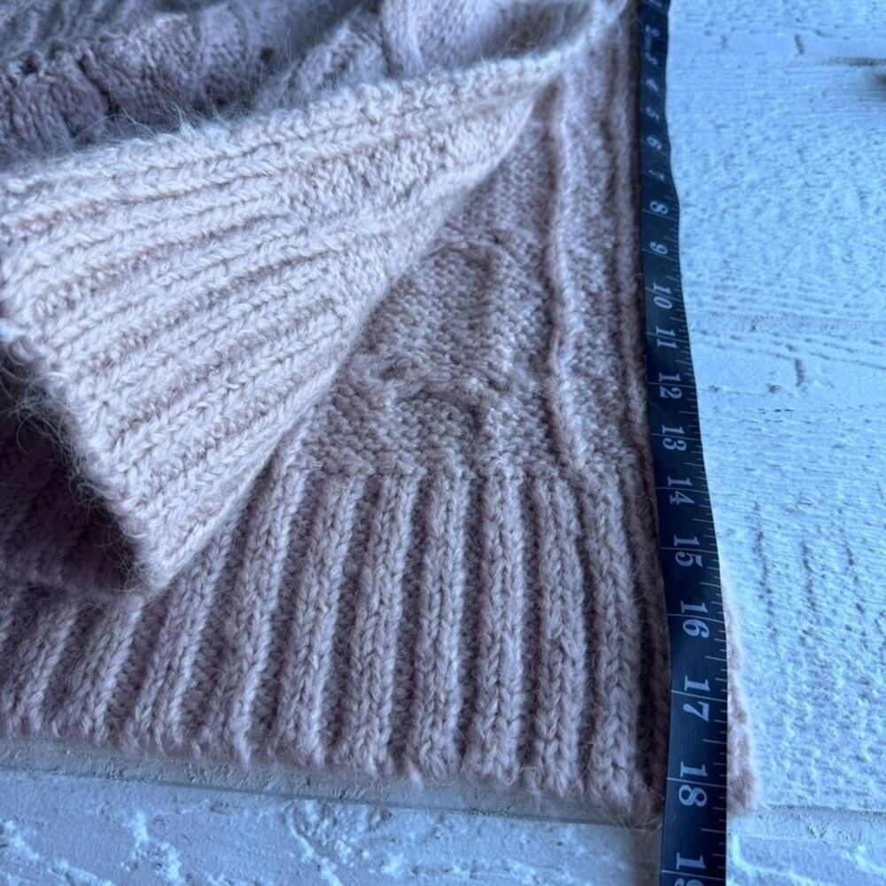 Zara Sweater Dress Womens Medium‎ Pink Cable Knit Sleeveless Alpaca Boho Preppy - Picture 12 of 16